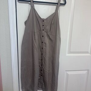 Torrid Taupe Button-Down Midi Dress